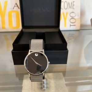 Movado Men’s Swiss Museum Classic Stainless Steel Mesh Watch